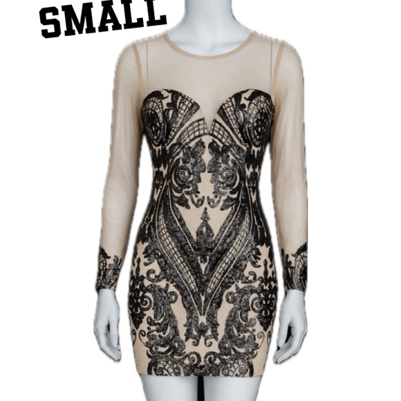 Stunning Sequin & Beaded Mesh Dress – Size Small – NWOT - Picture 1 of 12